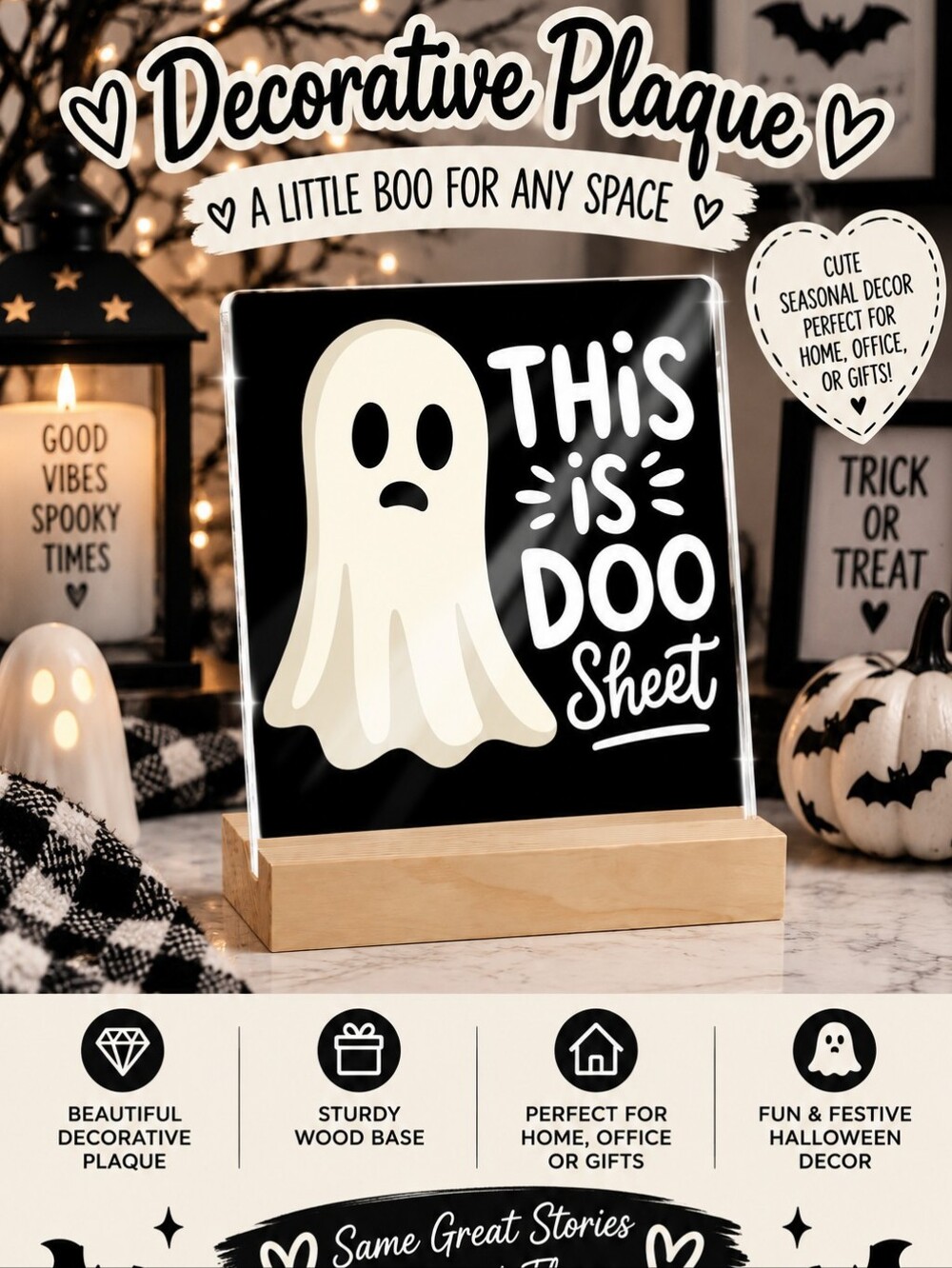 Funny Halloween Ghost - This Is Doo Sheet Decorative Plaque!!